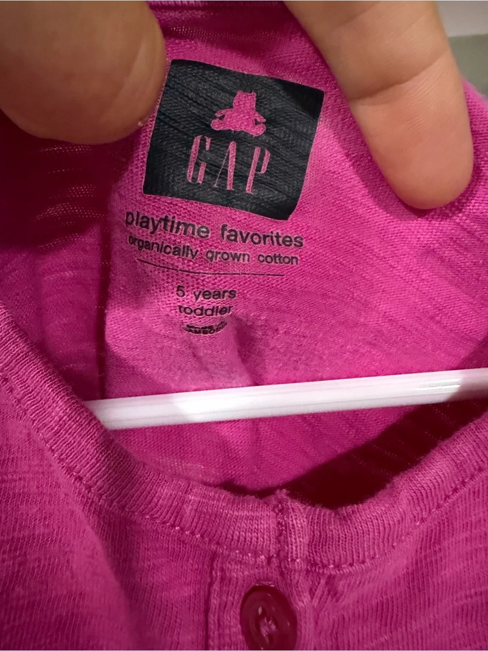 GAP Bright Pink Button-Front Casual Dress